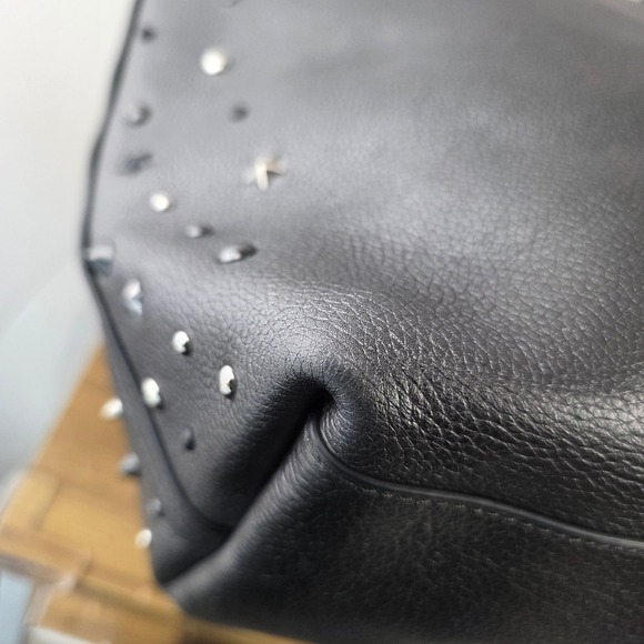 Coach Market Tote Star Rivet Leather Studded Shoulder Bag 59504 Graphite Gray - Picture 9 of 16